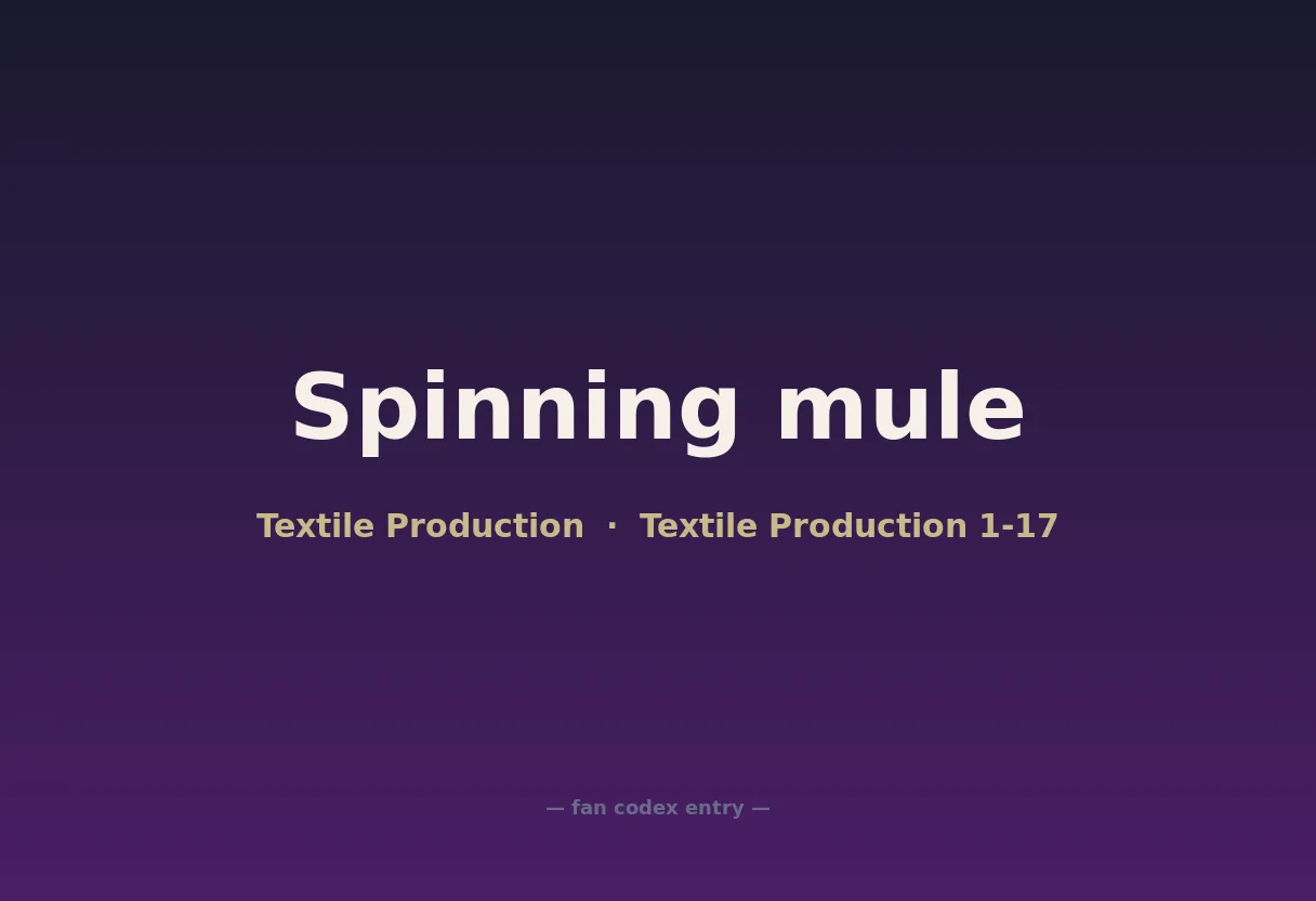 Spinning mule